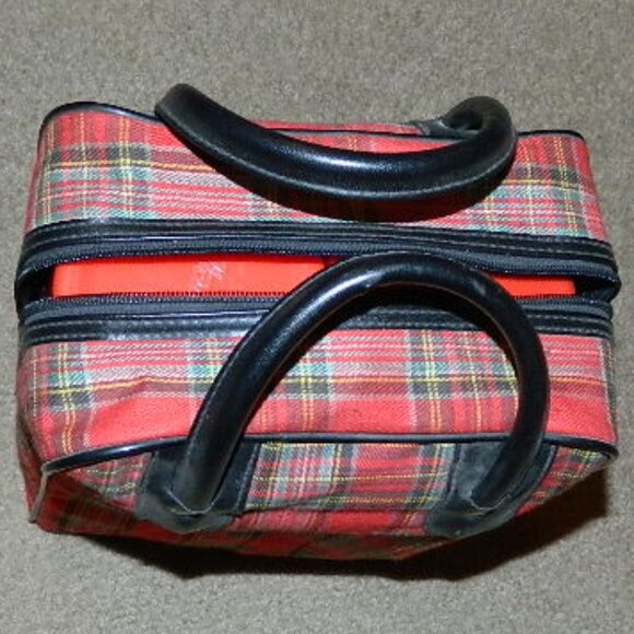 Vintage ALADDIN Picnic Set Red Plaid Thermos Lunch Box - Picture 6 of 14